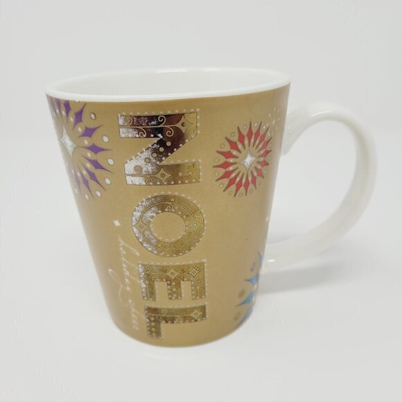 Starbucks Holiday 2006 Gold Foil NOEL Coffee Mug - Picture 1 of 5
